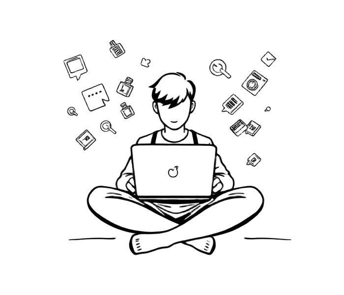 Illustration of link building work